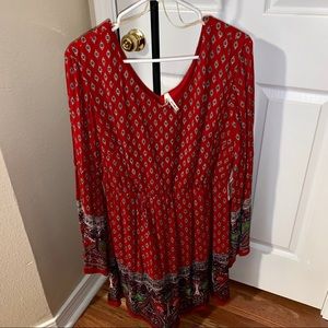 Boho bell sleeve dress